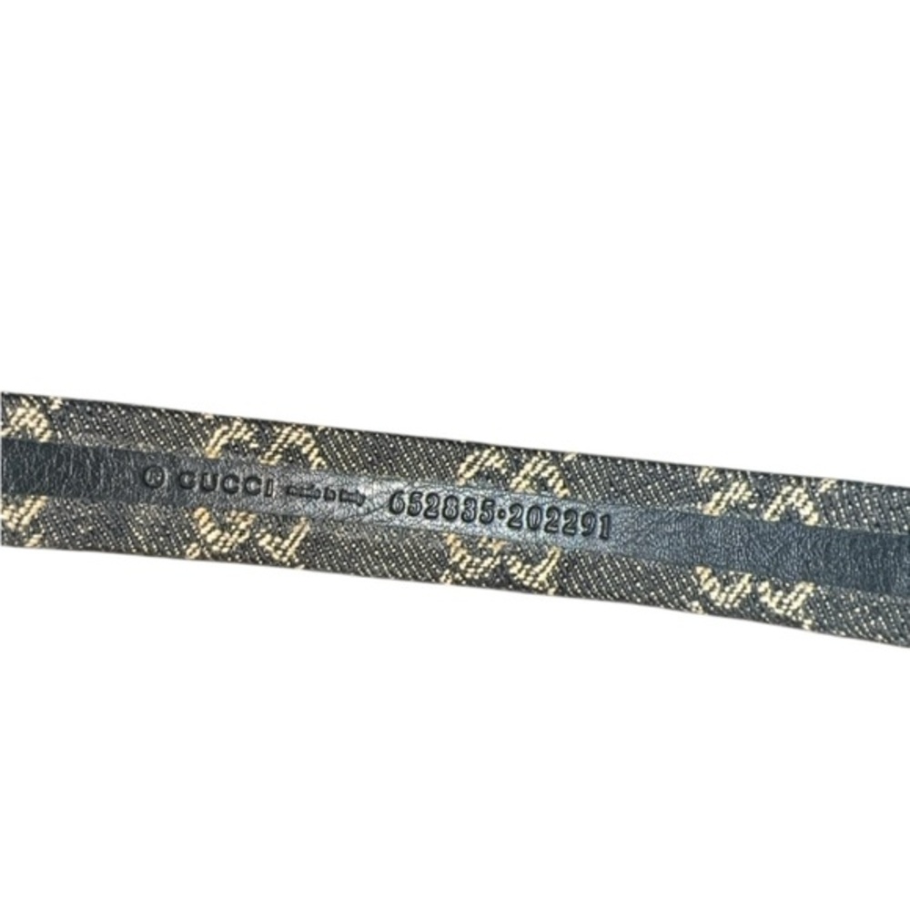 Gucci GG Black Canvas Denim Logo Headband‎ - Picture 5 of 7